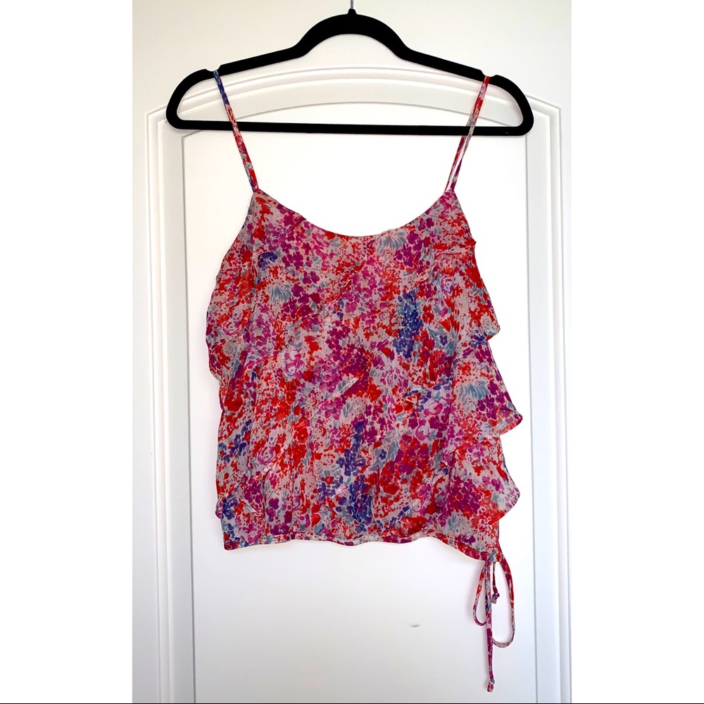 Sheer floral tank